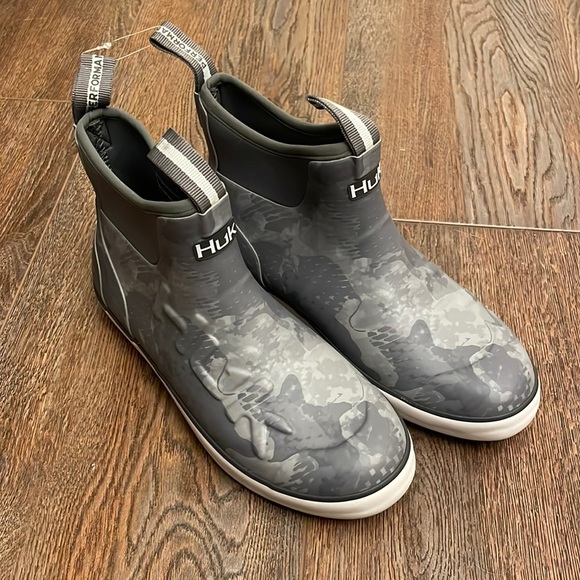 Huk Shoes Huk Mens Performance Fishing Deck Boots Size 7 Gray Camo
